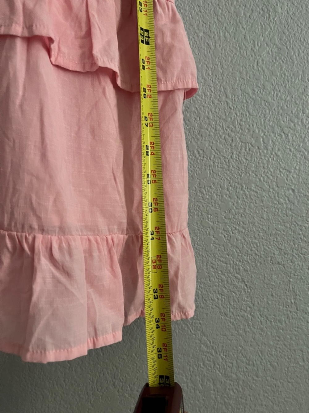 Pastel Bubblegum Pink Tiered Ruffle mini Sundress Flutter Sleeve M Medium - Picture 6 of 6